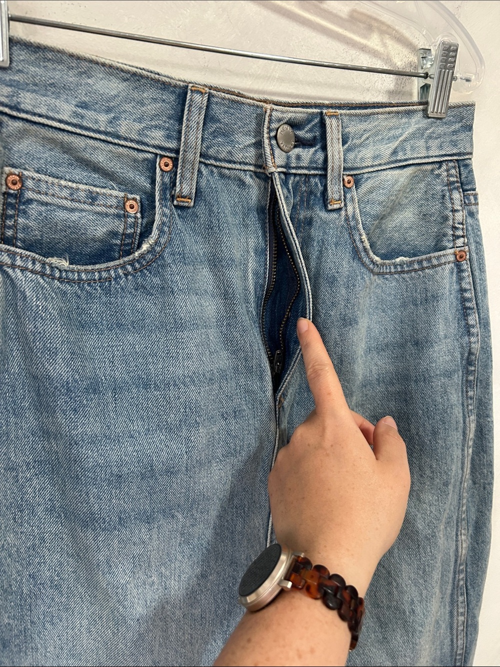 DENIM FORUM The '90s Pencil Maxi Denim Skirt Aritzia size 24 - Picture 5 of 10